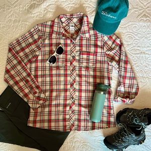 North Face Women’s Baylyn Flannel Long Sleeve NEW WT Hiking shirt